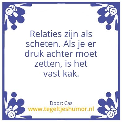 Tegeltje: Relaties