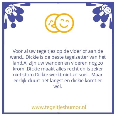 Tegeltje: dickie de tegelzetter