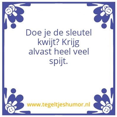 Tegeltje: Sleutel