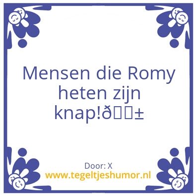 Tegeltje: Romy
