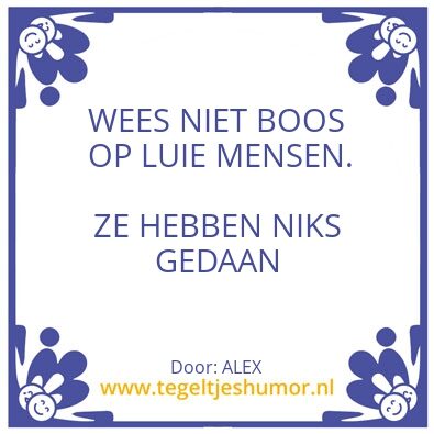 Tegeltje: NIKS