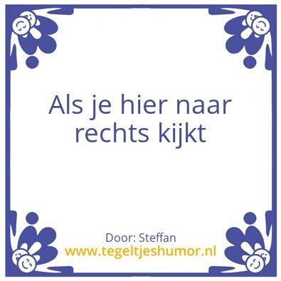 Tegeltje: Tip van de dag
