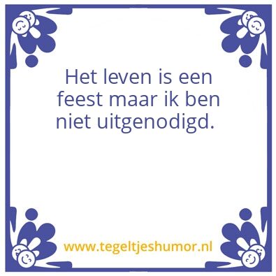 Tegeltje: Feest