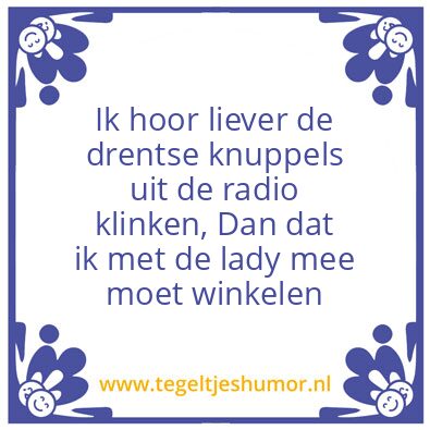 Tegeltje: Drentse knuppels