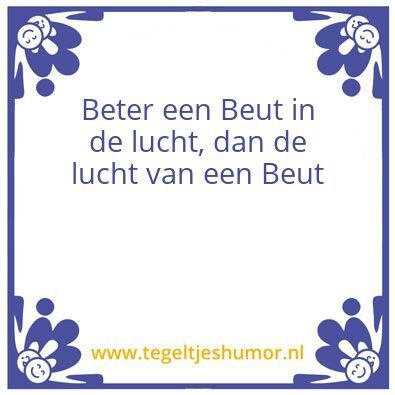 Tegeltje: Beut