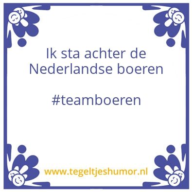 Tegeltje: Boerenprotest
