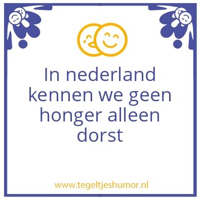 Tegeltje: Honger