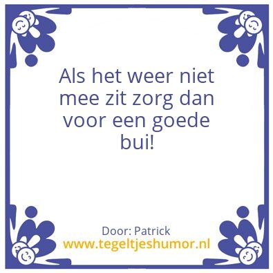 Tegeltje: weer