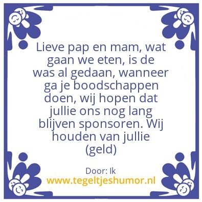 Tegeltje: Pa en Ma