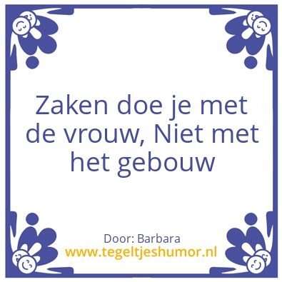 Tegeltje: Zakenvrouw
