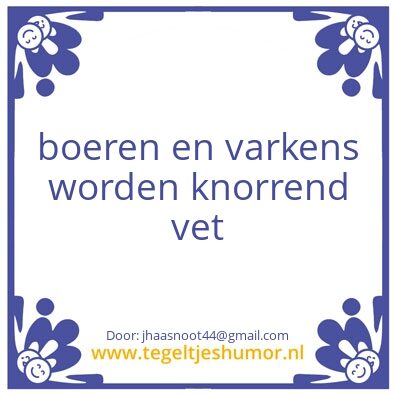 Tegeltje: de boer
