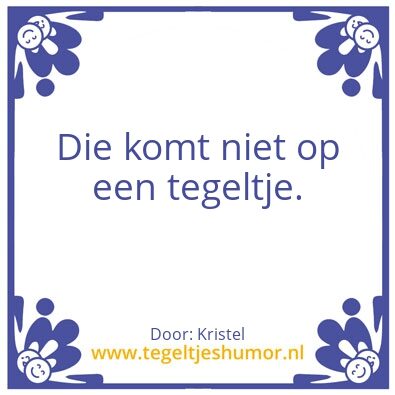 Tegeltje: tegel