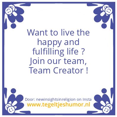Tegeltje: Team Creator !