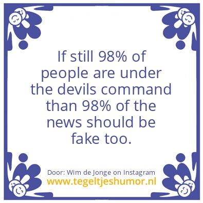 Tegeltje: Fake News..