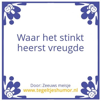 Tegeltje: Stank