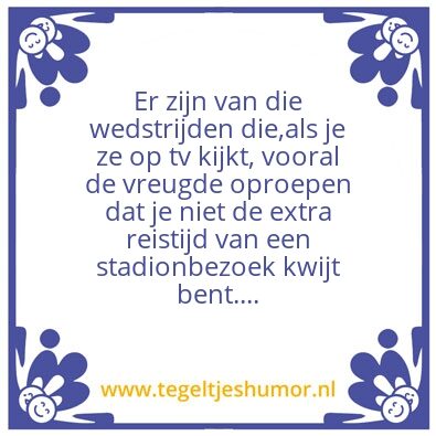Tegeltje: De wedstrijd