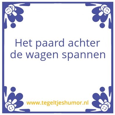 Tegeltje: paard