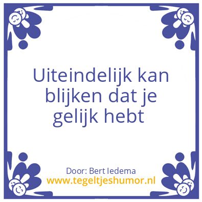 Tegeltje: Bert Iedema
