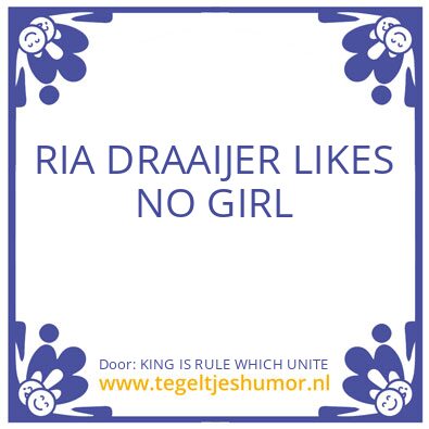 Tegeltje: KING IS RULE WHICH UNITE