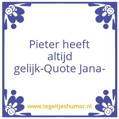 Tegeltje: Pieter