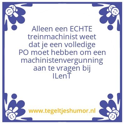 Tegeltje: volledige PO