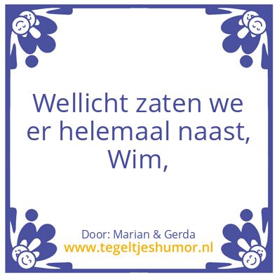 Tegeltje: Stoot ik alweer mijn kop