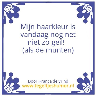 Tegeltje: franca