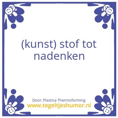 Tegeltje: Plastica