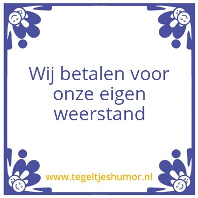 Tegeltje: Weerstenad