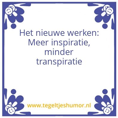 Tegeltje: Werk