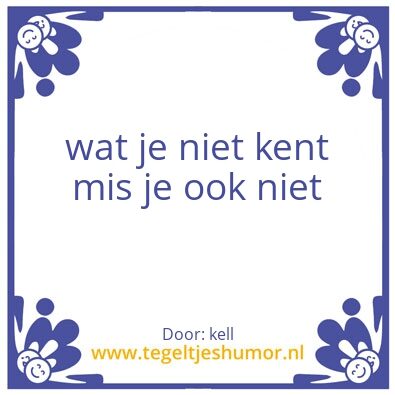 Tegeltje: missen
