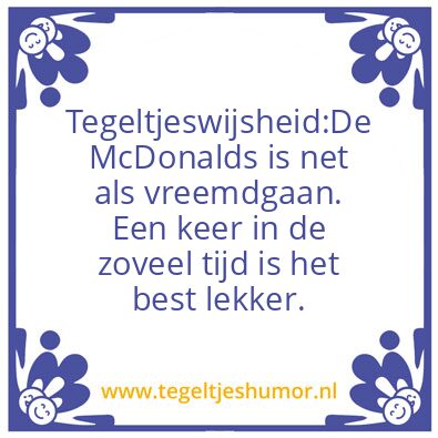 Tegeltje: McDonalds