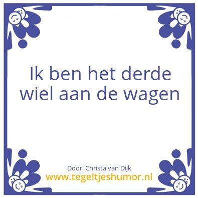 Tegeltje: wagen