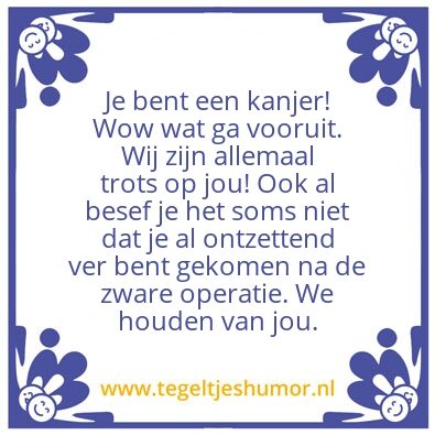 Tegeltje: Kanjer