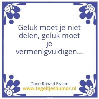 Tegeltje: Geluk