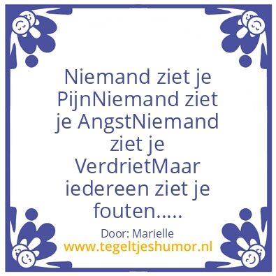 Tegeltje: ….