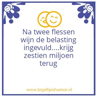 Tegeltje: Belasting