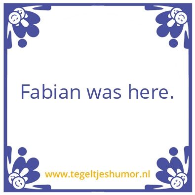 Tegeltje: Fabian