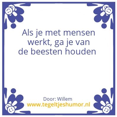 Tegeltje: Werk