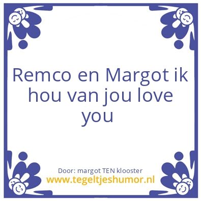 Tegeltje: margot