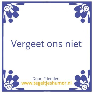 Tegeltje: Frienden
