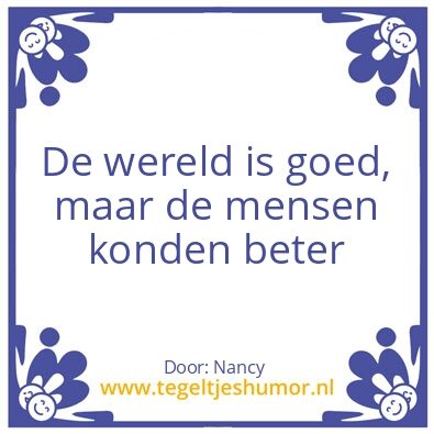 Tegeltje: wereld