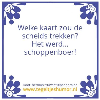 Tegeltje: piekenzot jagen