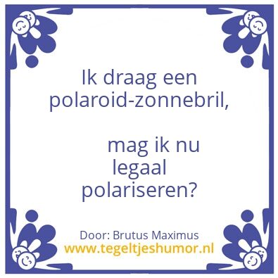 Tegeltje: Over polariseren