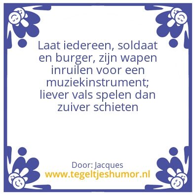 Tegeltje: Vrede