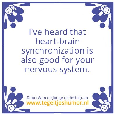 Tegeltje: heart-brain synchronization