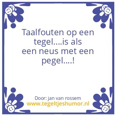 Tegeltje: Taalfouten