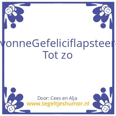 Tegeltje: Yvonne