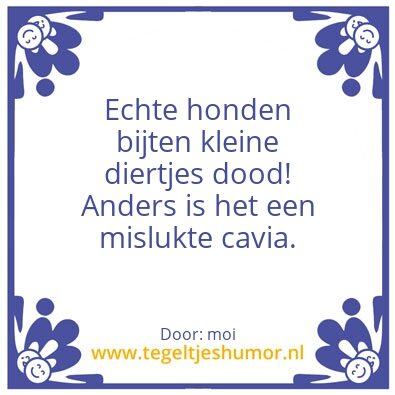 Tegeltje: Echte honden