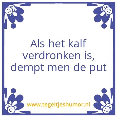 Tegeltje: Als